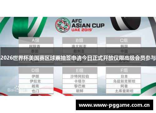 2026世界杯美国赛区球票抽签申请今日正式开放仅限高级会员参与